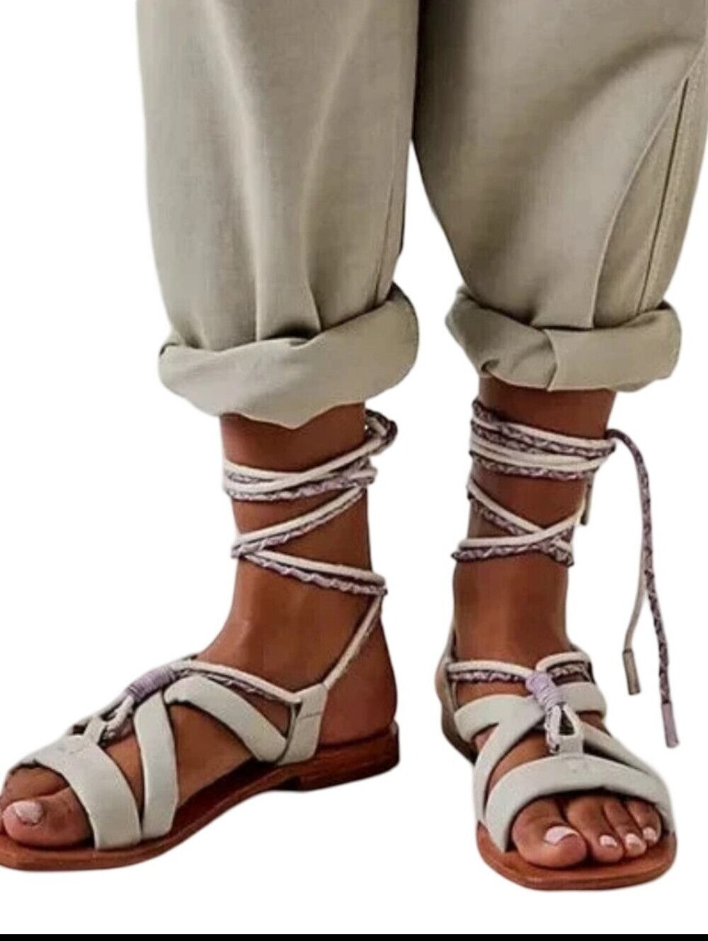 Free People Linden Wrap Sandals, size EU 40 / US 9 NEW
